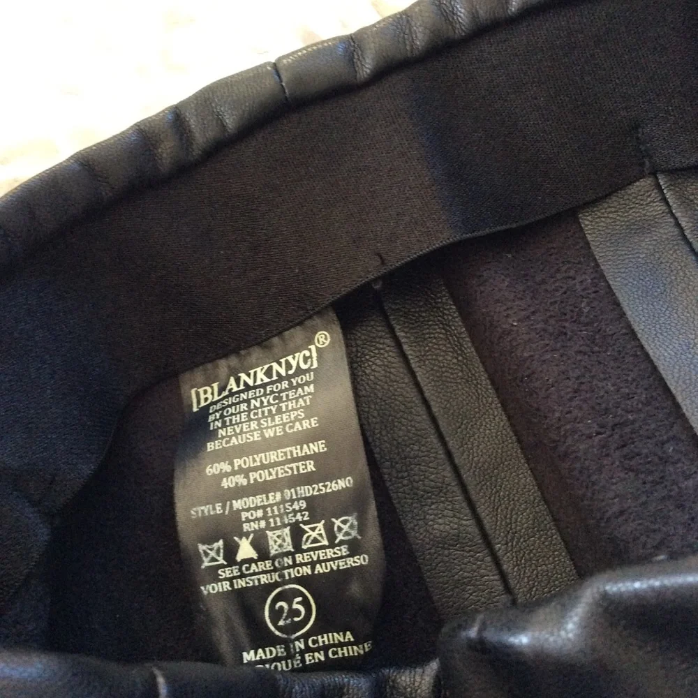 NWOT [BLANKNYC] Hi Rise Maleficient Vegan Leather Pants